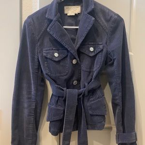 BCBGMAXAZRIA Corduroy Navy Jean jacket